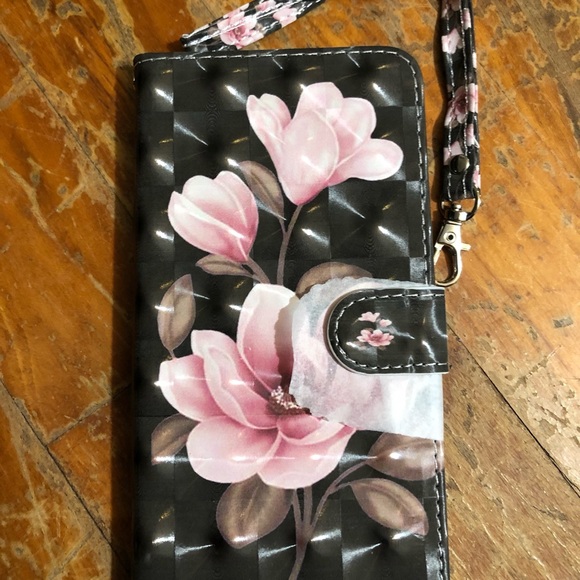 LG Stylo 4 floral phone case and wallet combo - Picture 2 of 5